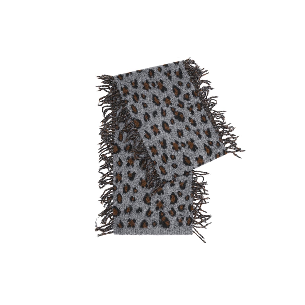 1 Piece Leopard Print Tassels Wool Women's Winter Scarves h5Picture5