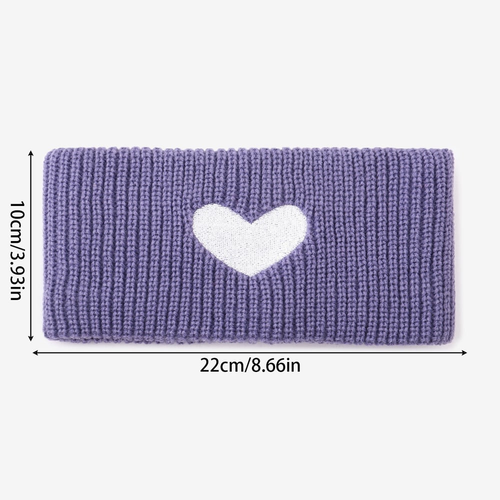 1 Piece Simple Heart Shaped Knitted Wool Women's Hair Bands h5Picture4