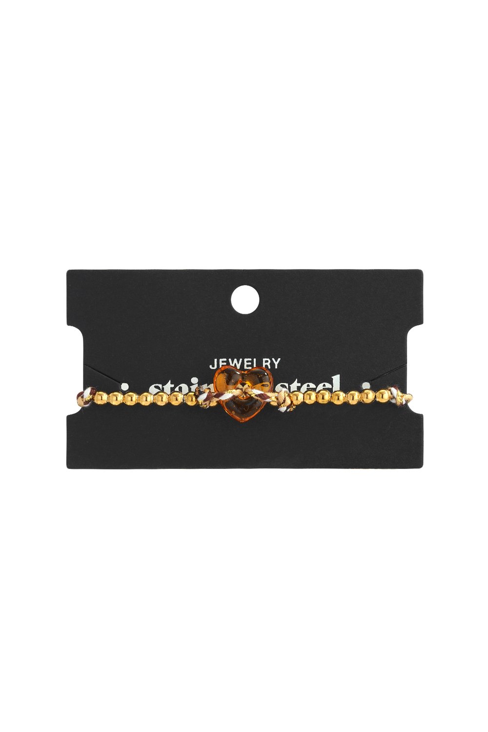 Polyester Beaded Bracelets Heart Casual Daily Simple Series Women's jewelry h5Picture4