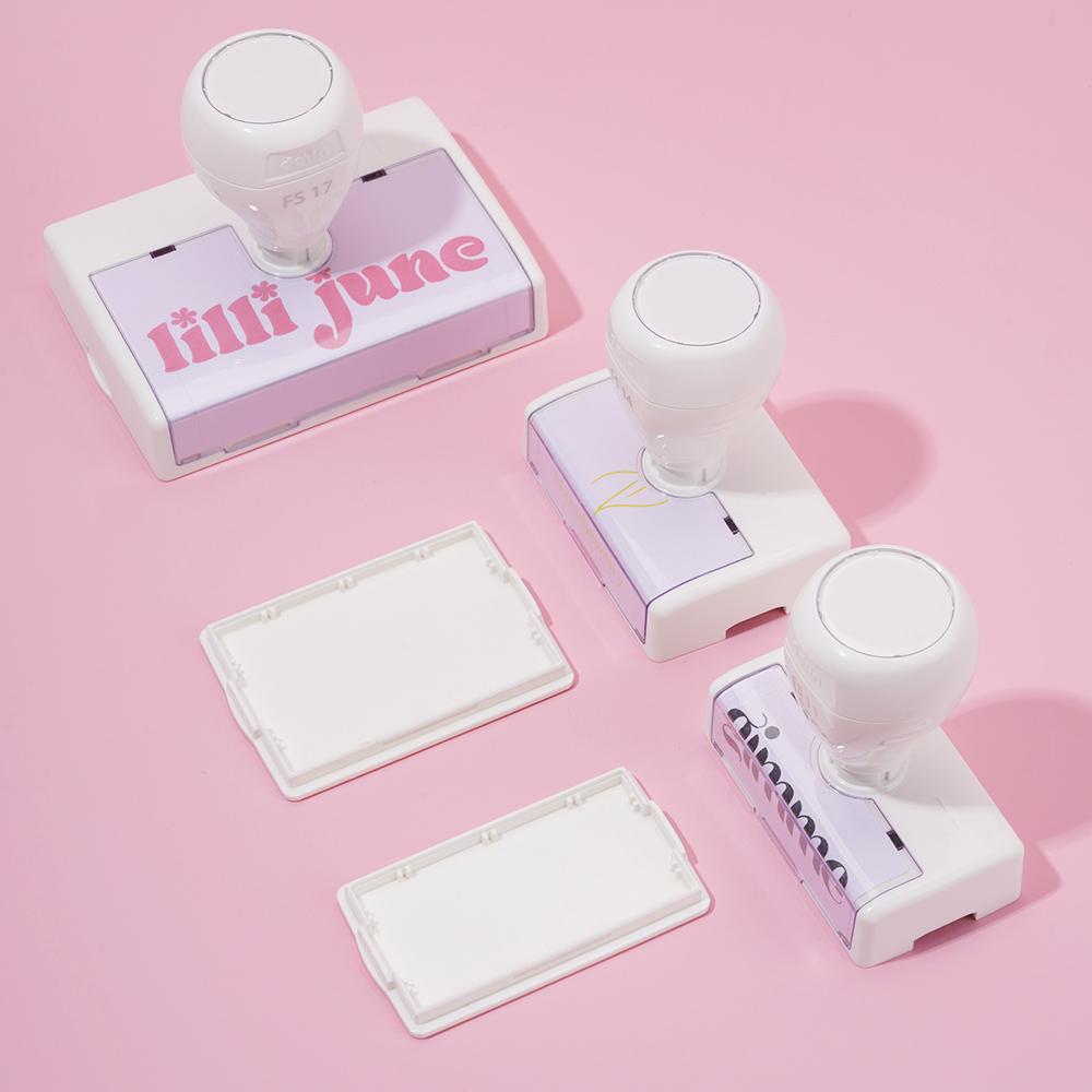1 Piece DIY LOGO Plastic Stamp(3 ink bottles included with stamp) h5Picture4