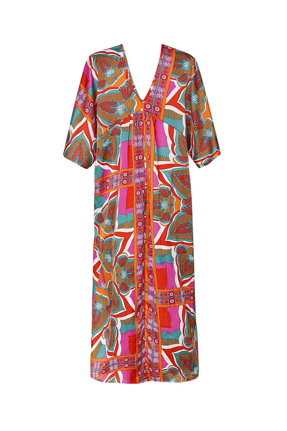 Maxi vestido estampado feliz - naranja/rojo Imagen10