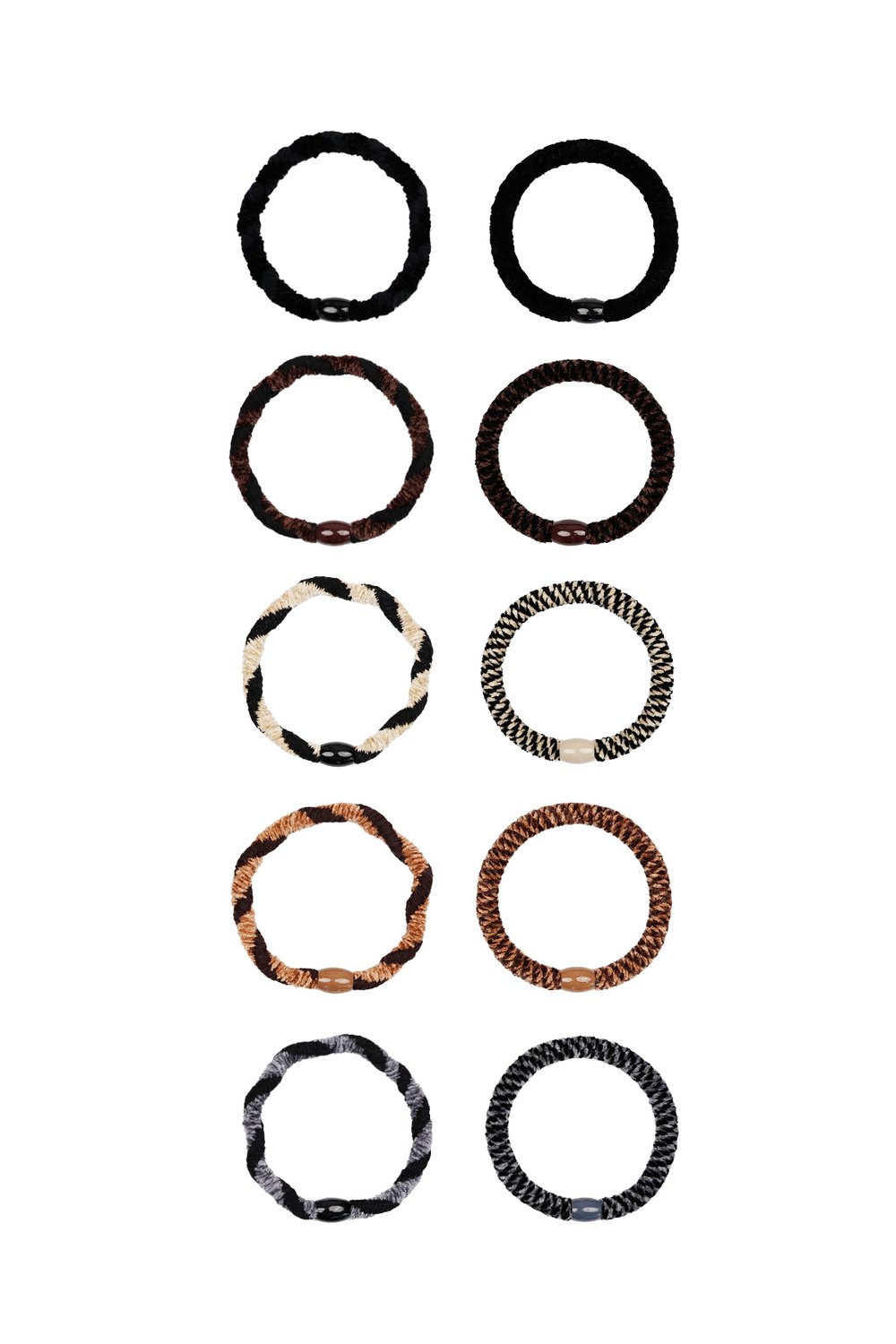 Hair elastic bracelets box dark autumn - multi