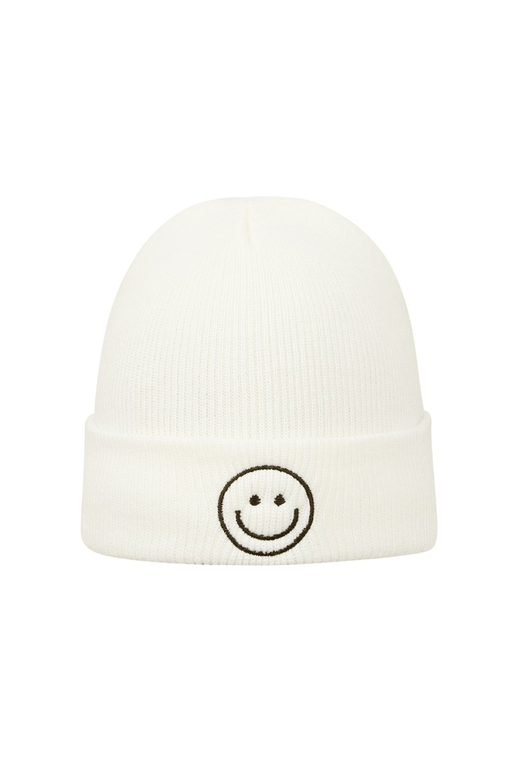 Colorful beanie with smiley