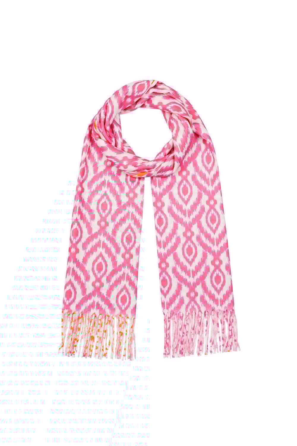 foulard motif fleurs - orange-rose h5Image4