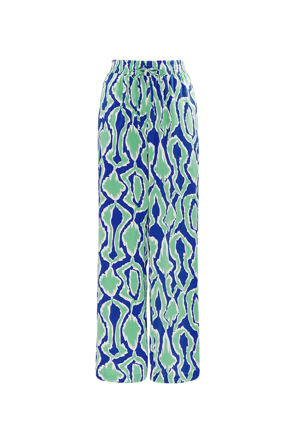 Bunte Hose mit Aufdruck - blau/grün 