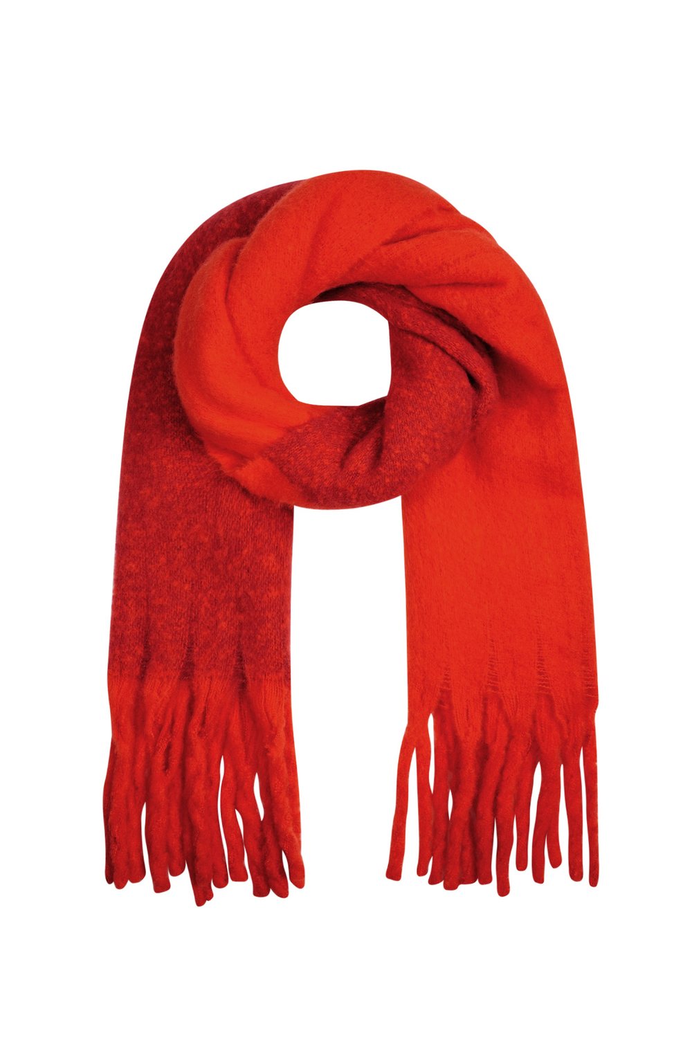 Winter scarf polar plush - black grey