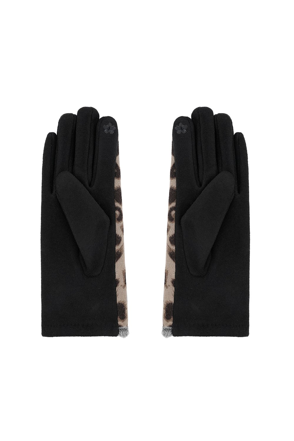 Leopard chic gloves - black & beige h5Picture3