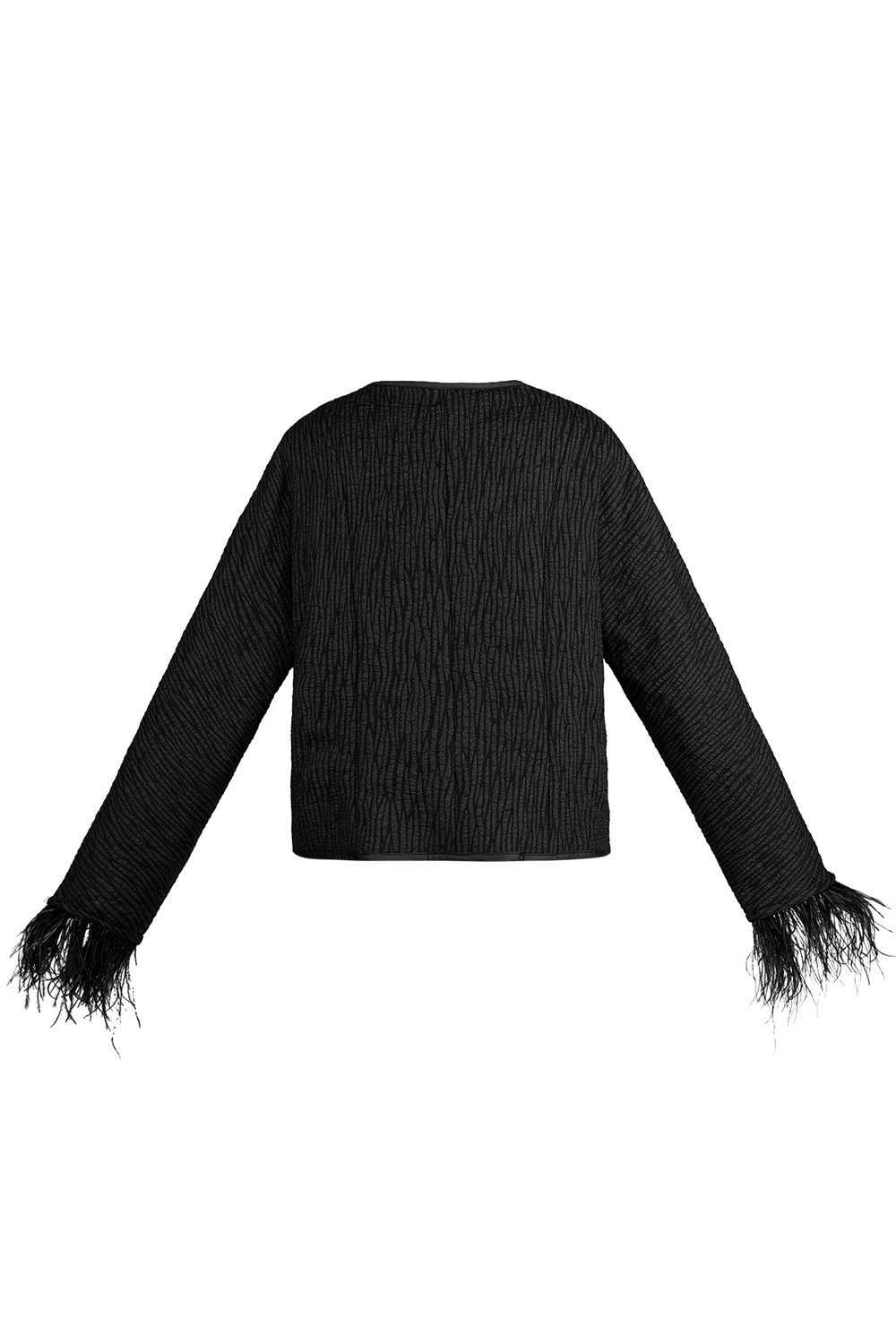 Federjacke mit schwarzem Panther-Print h5Bild6