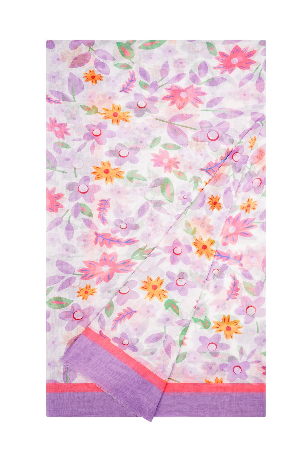 Scarf vivid floral