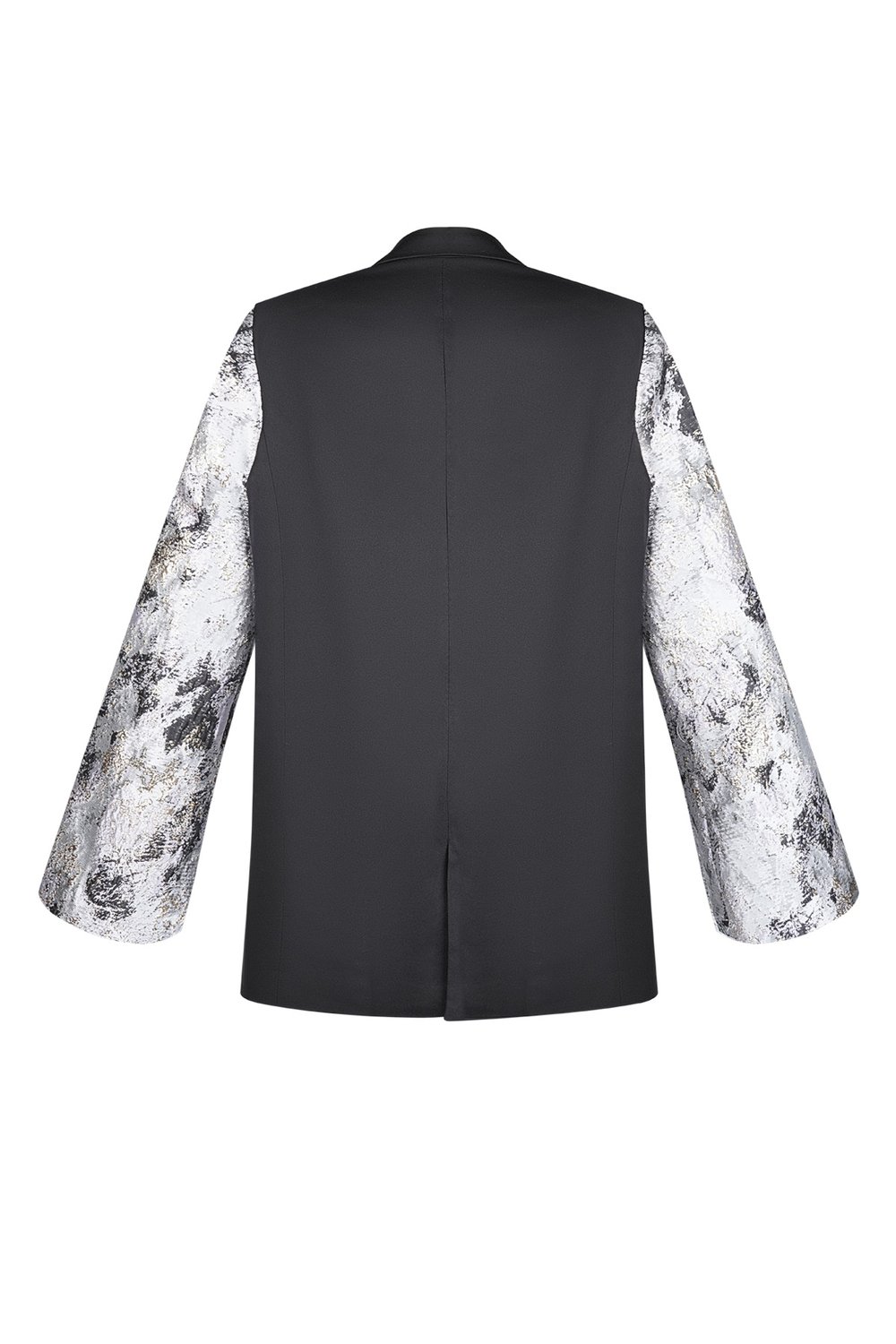 Black blazer with jacquard sleeves Picture7