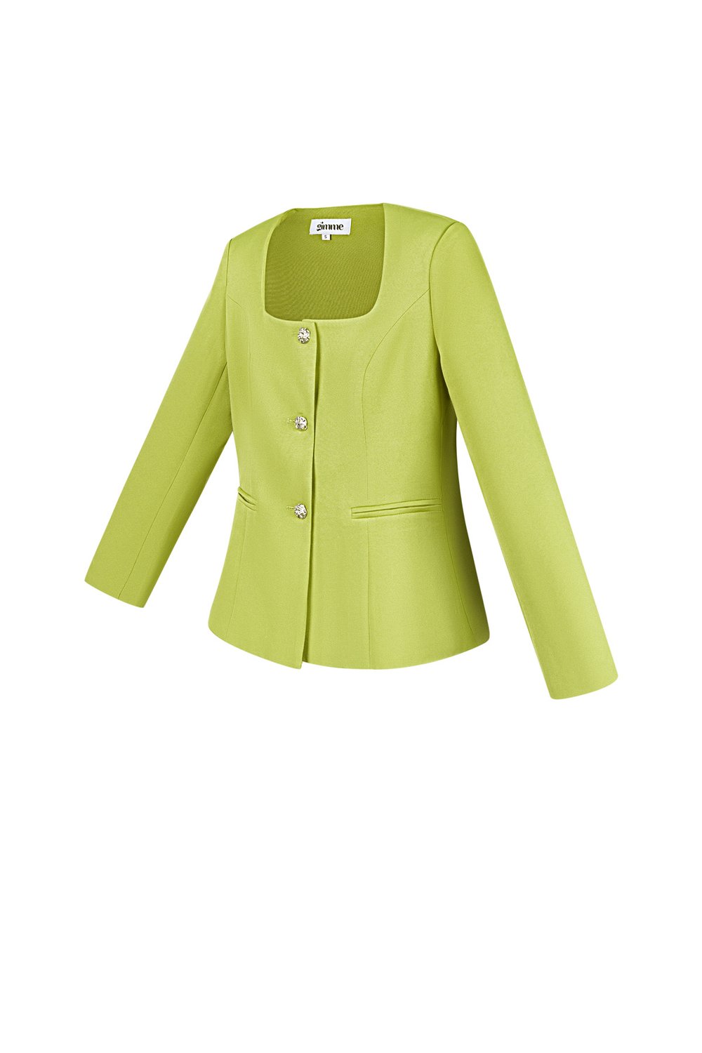 Trendy Blazer Top - limone Bild5