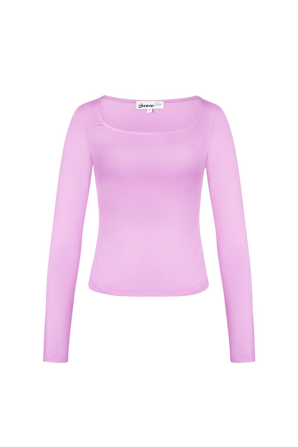 Langarmshirt mit tiefem Ausschnitt und Alltagspassform
