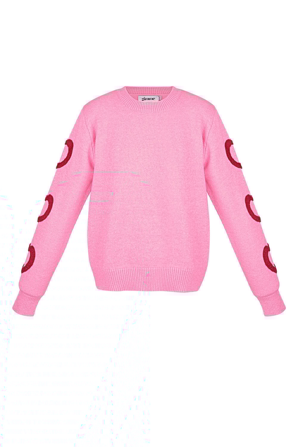 Maglione in Mistura di Lana Maglia Donna Girocollo Design a Cuori 