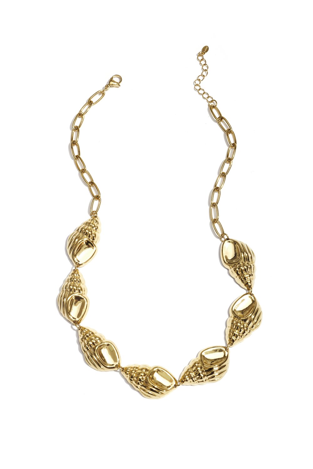 Statement-Halskette mit großen Muscheln