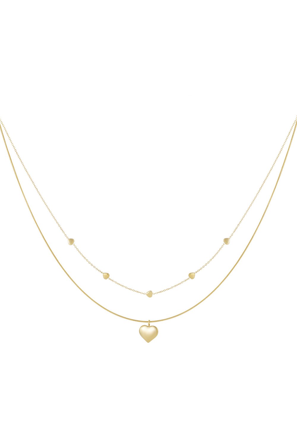 Mehrlagige Halsketten Herz Casual Daily Simple Series Damenschmuck 