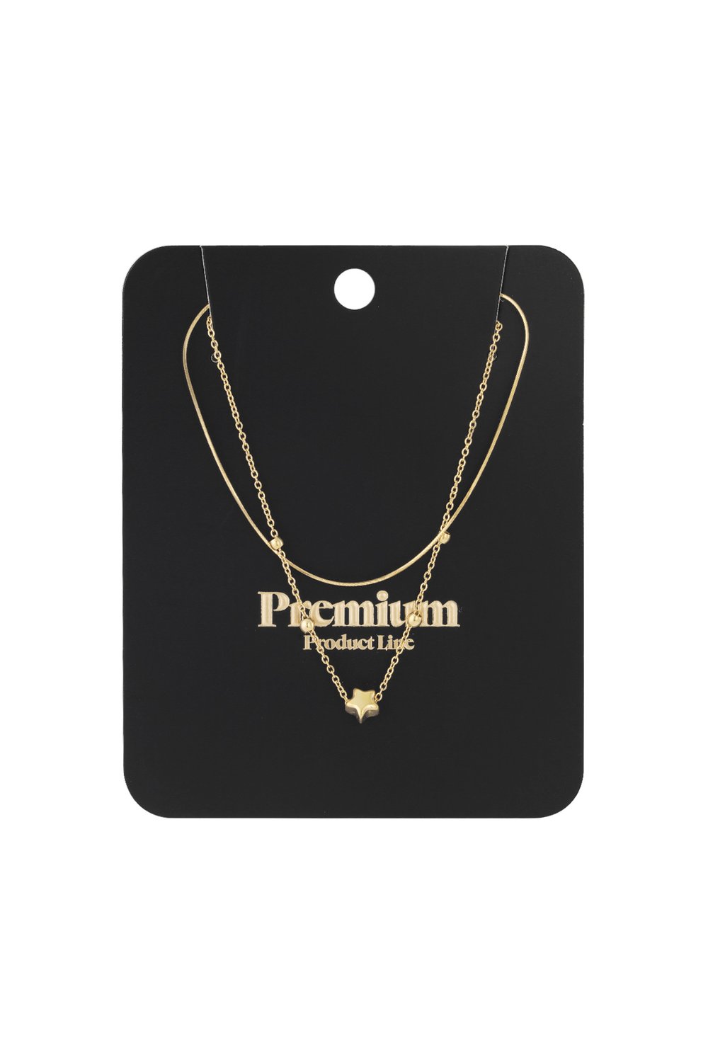 Double Layered Star Necklace Picture4