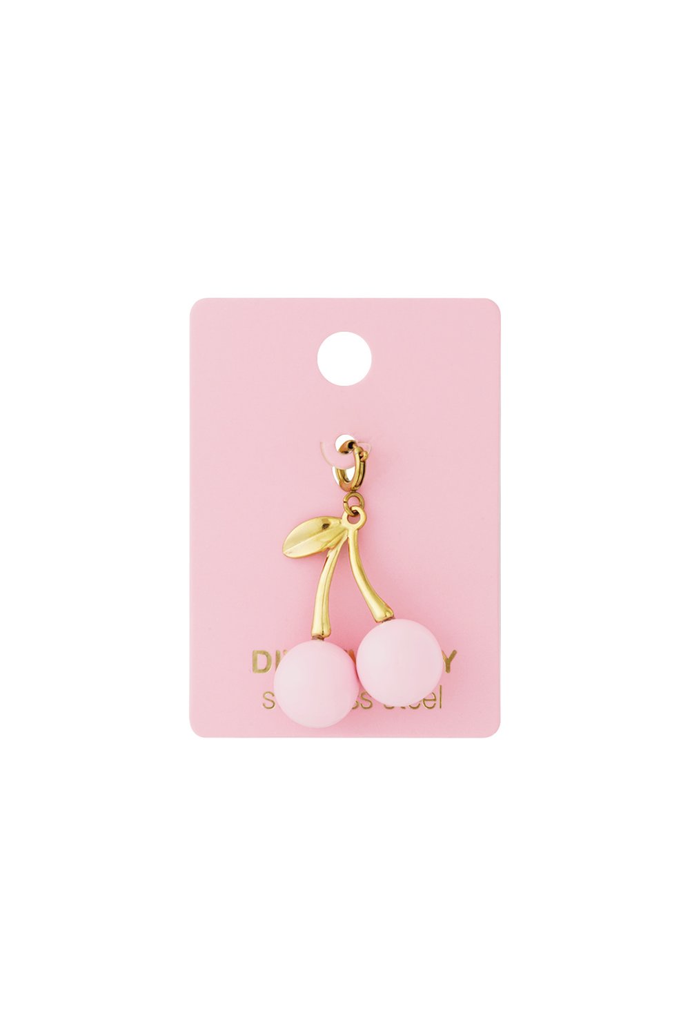 Rosa Kirsche Schmuck Charm h5Bild4