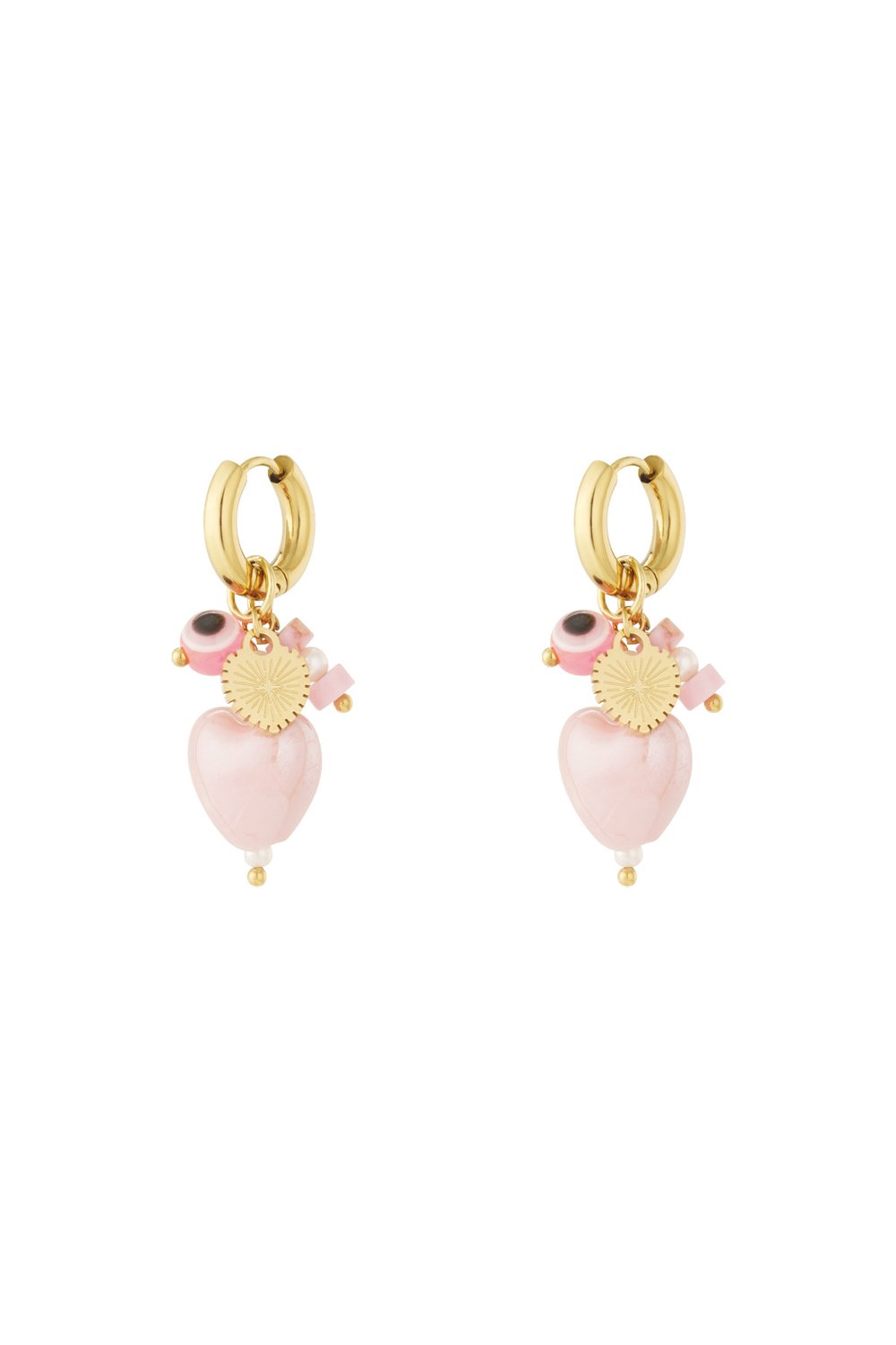 Pendientes de limón con charms 