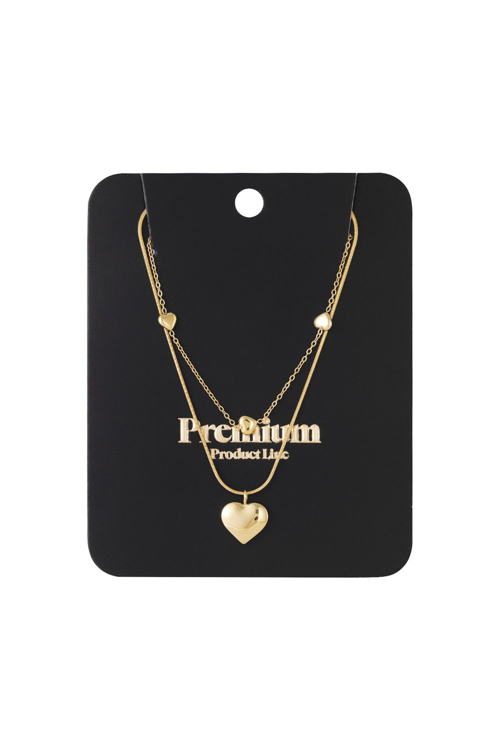 Mehrlagige Halsketten Herz Casual Daily Simple Series Damenschmuck Bild4