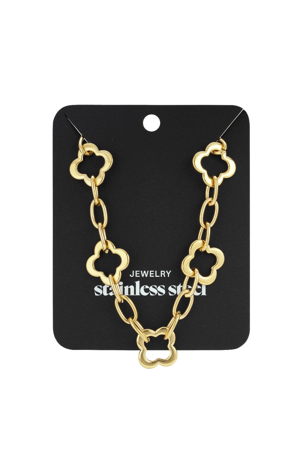 Stainless Steel Chain Necklaces Clover Casual Daily Simple Series Women's jewelry h5Picture5