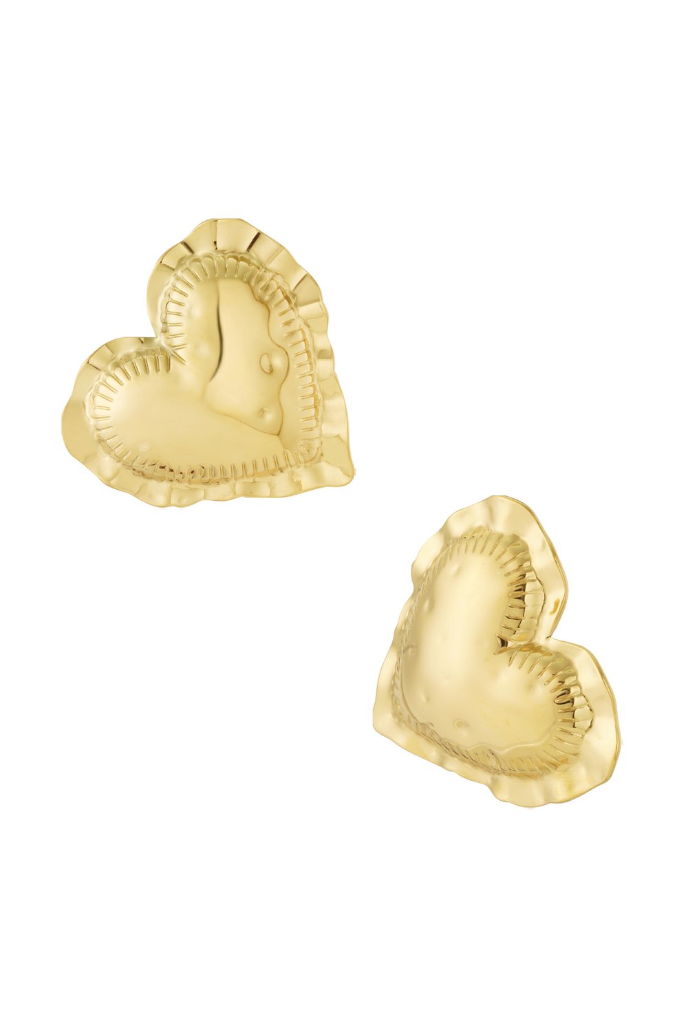 Orecchini a forma di cuore abbracciato