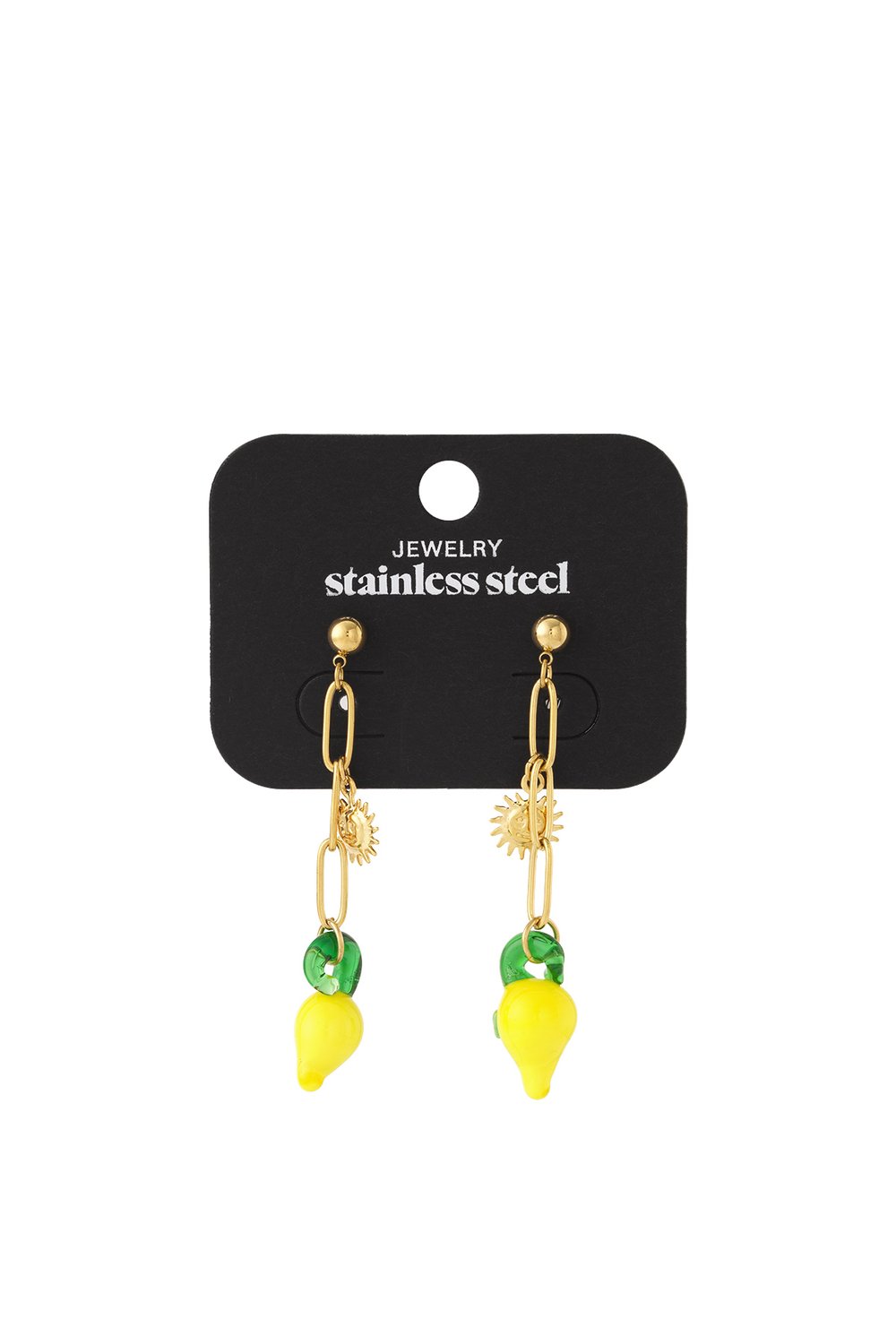 Lemon sun earrings Picture4