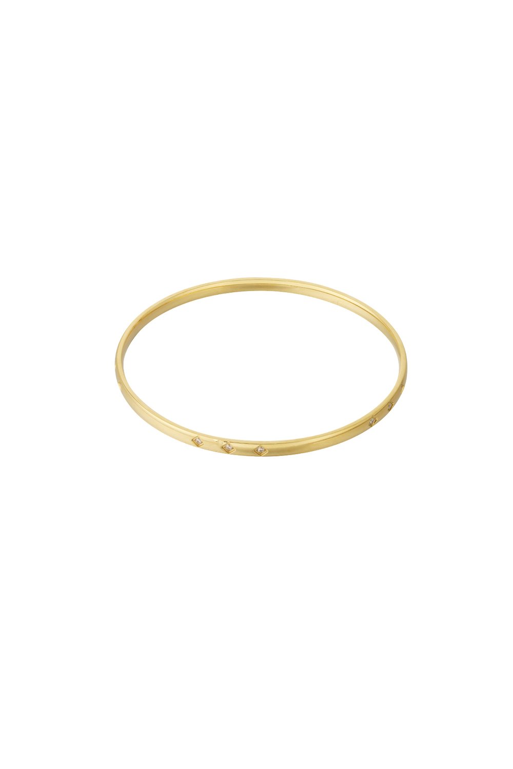 Simple mini diamond bangle 