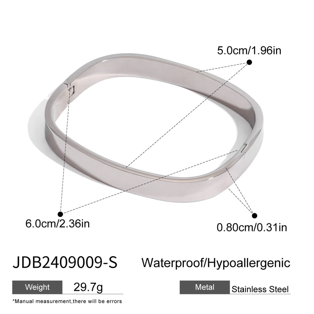 1 piece simple series classic geometric stainless steel  gold plated women bangles