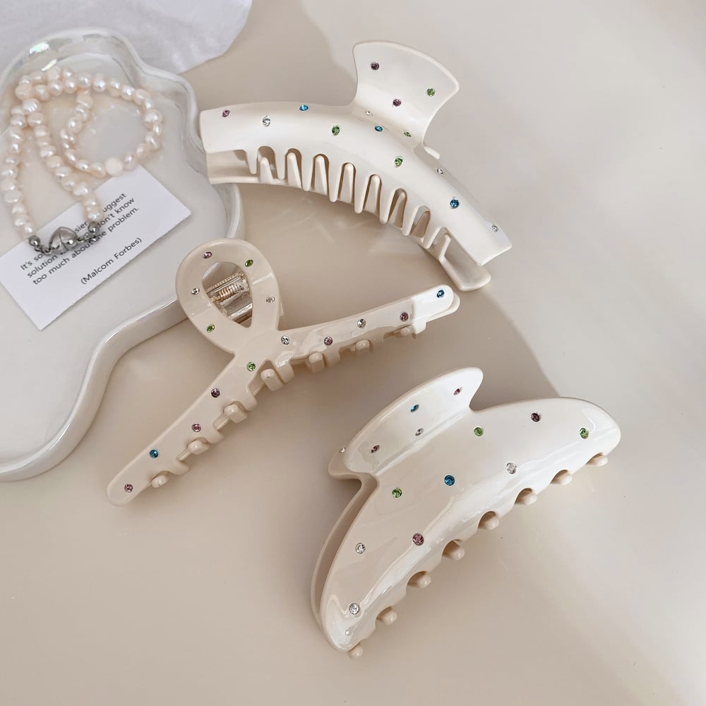 1 Pair Simple Series Daily Geometric Acetate Women's Hair Claws Picture2