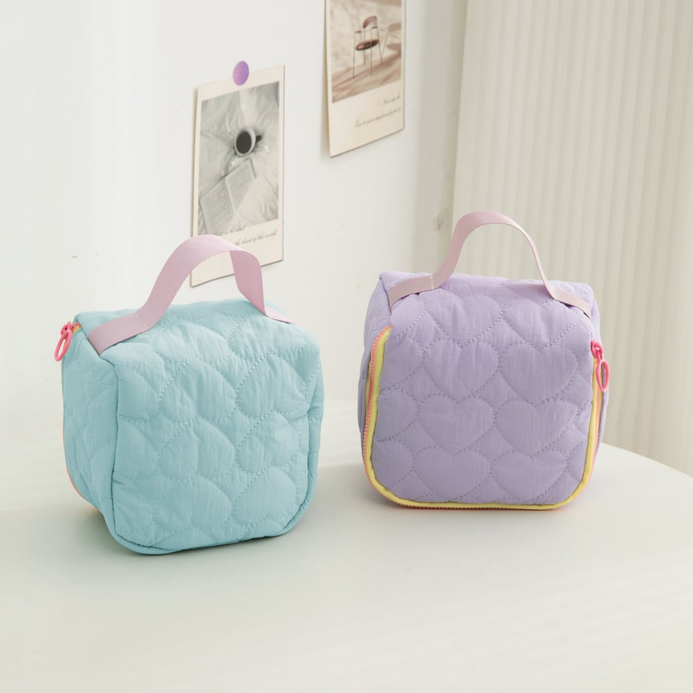 1 Stück Make-up-Tasche mit süßem Herz Bild4