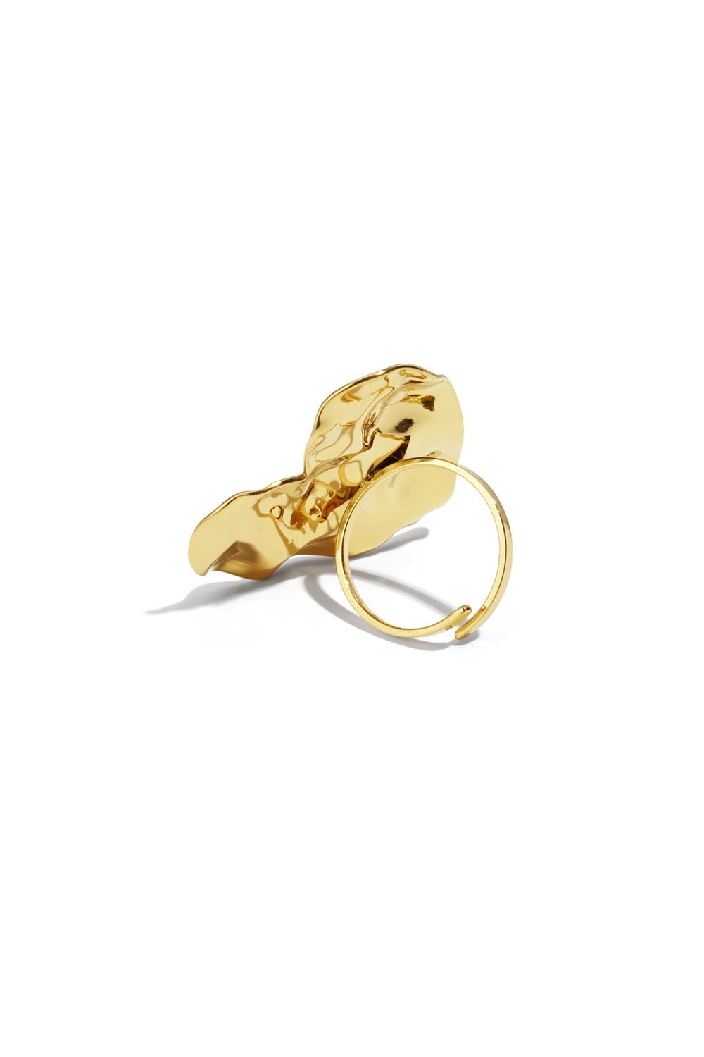 Anello con texture a forma di cuore grande h5Immagine2