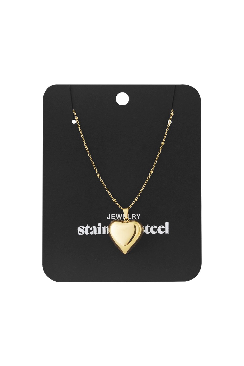 Collares colgantes de acero inoxidable Corazón Casual Diario h5Imagen3