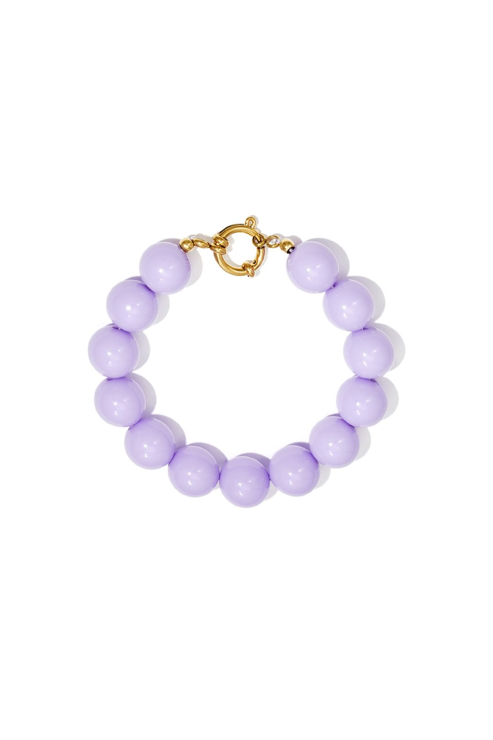 Bracelet with large beads and front closure 