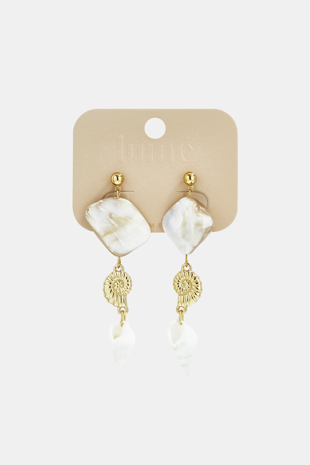 Ohrhänger aus Edelstahl, Muschel, Urlaubs-/Strand-Serie, romantischer Damenschmuck h5Bild4