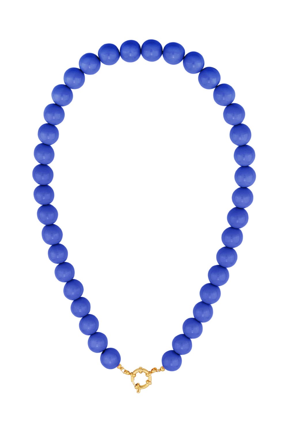 Colored small bead necklace-12mm 