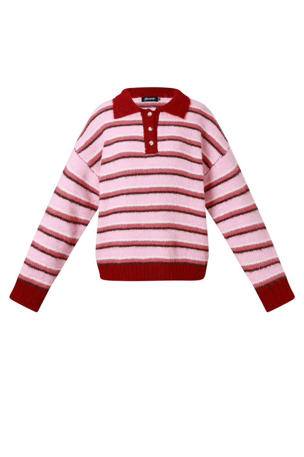 Knitted polo sweater with stripes Picture11