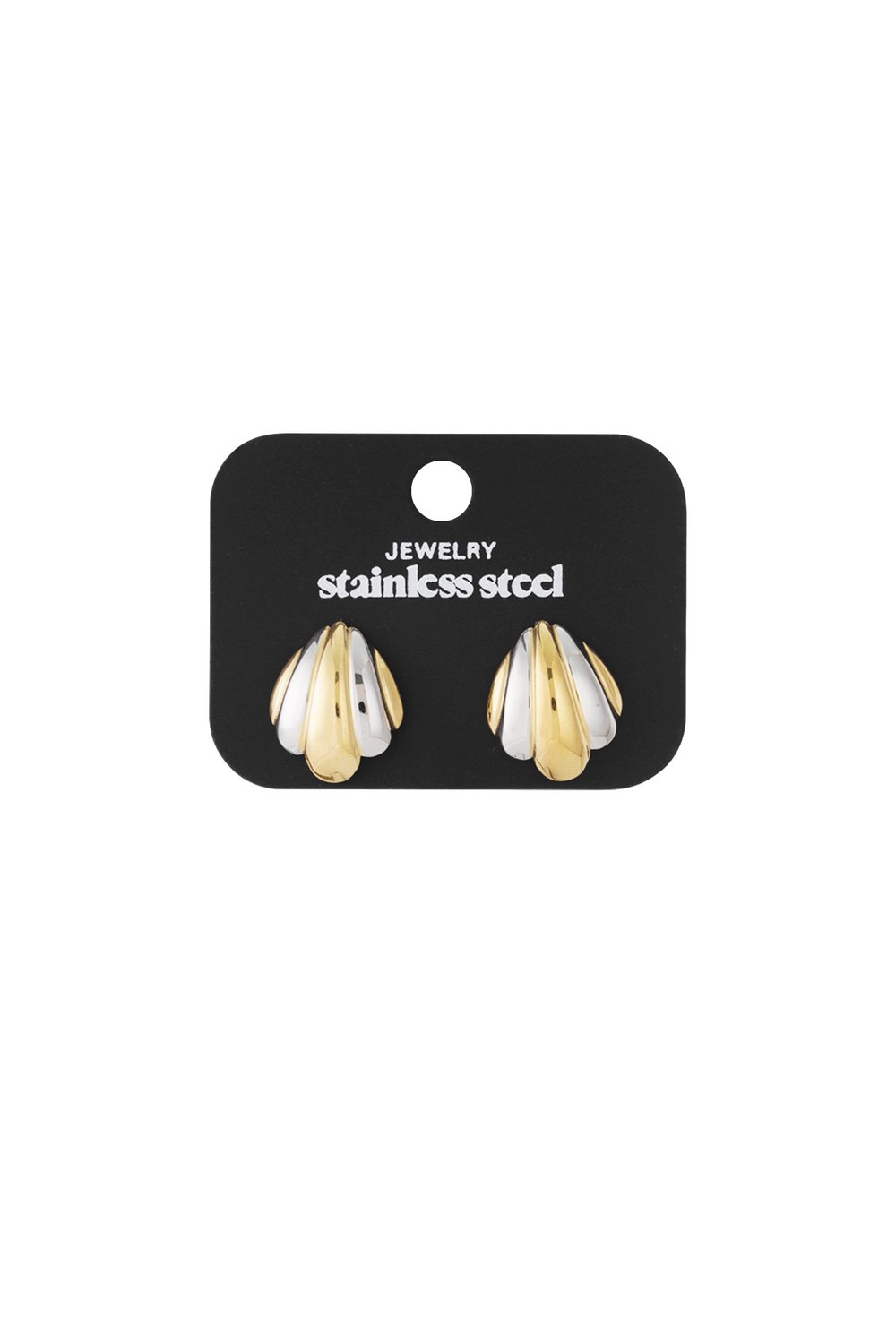 Golden Silver Fusion Earrings h5Picture3