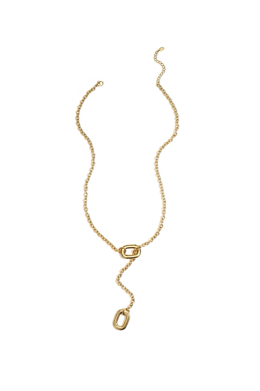 Y-förmige Halskette mit ovalen Enden 