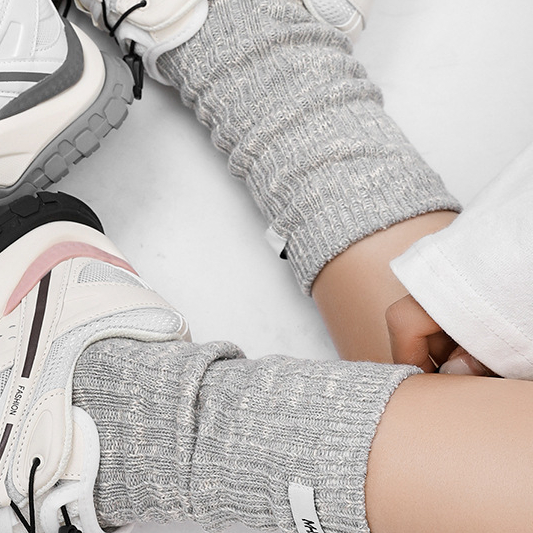 1 Paar Damen-Socken aus Baumwolle im Retro-Farbblock-Design bis zur Mitte der Wade h5Bild3