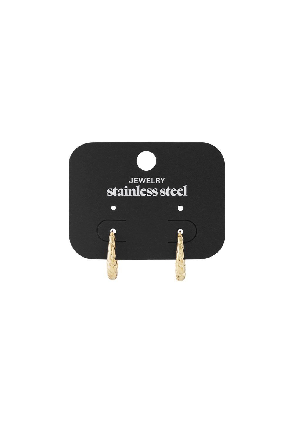 Orecchini Pendenti Twist Gold Stainless Steel Immagine4