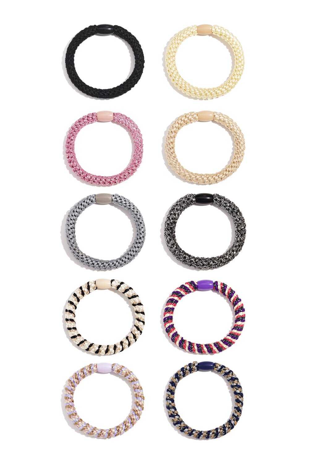 Bracelets élastiques à cheveux Multicouleur Polyester Image2