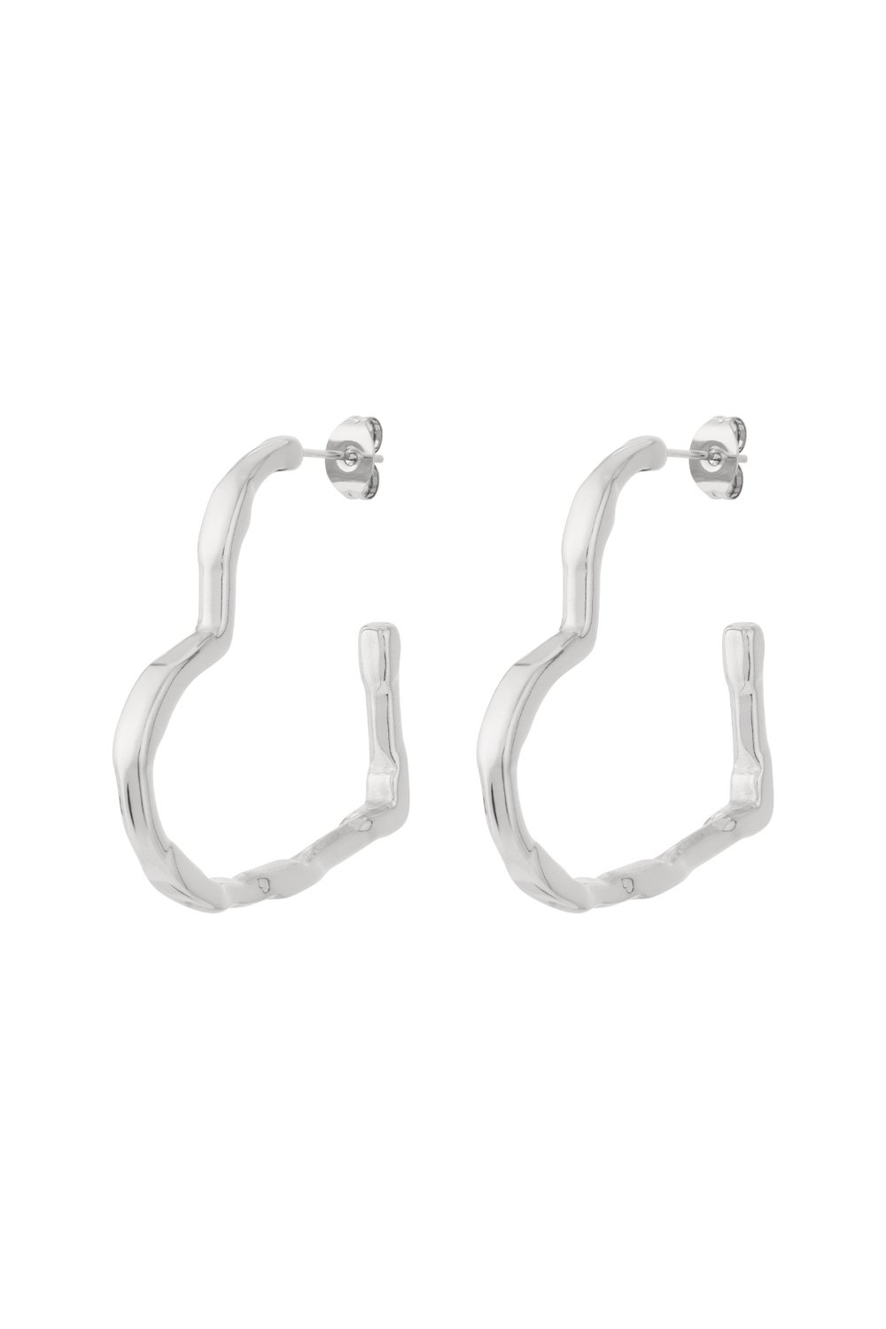 Big heart hoop earrings h5Picture3