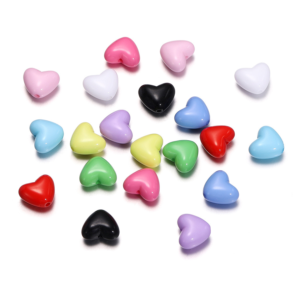 1 Bag of DIY Heart Acrylic Jewelry Beads h5Picture2