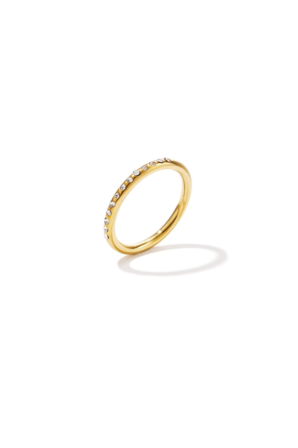 Minimalistischer Ring mit Steinen 