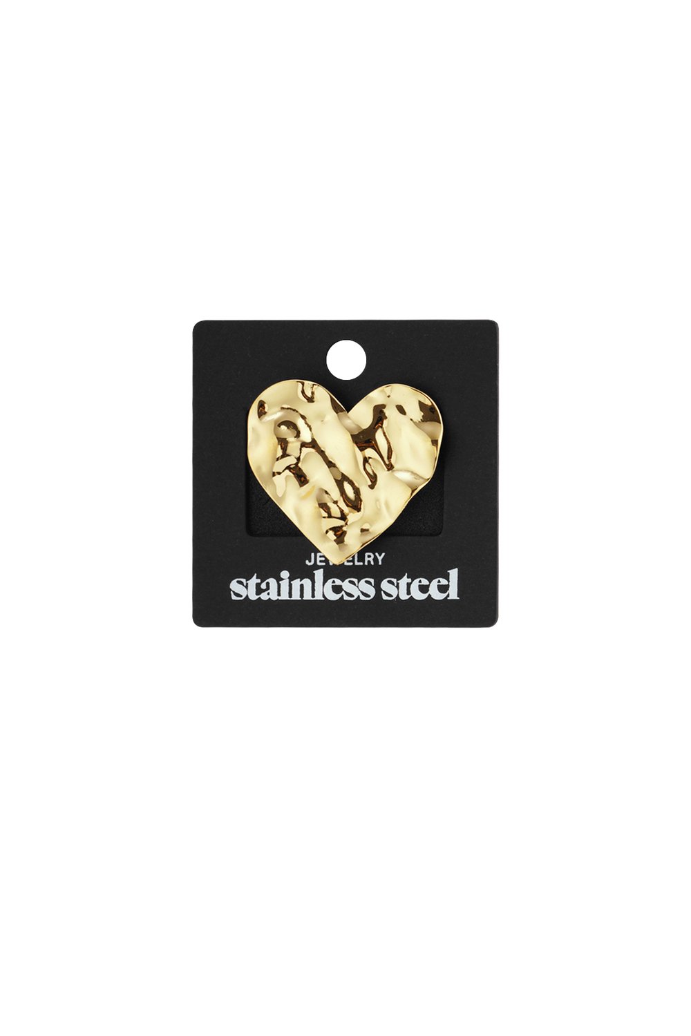 Anello con texture a forma di cuore grande h5Immagine6