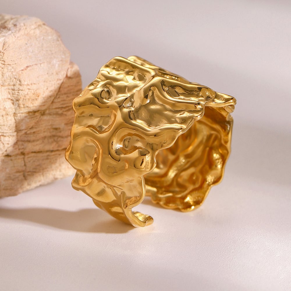 1 piece classic series retro solid color stainless steel  gold plated women bangles