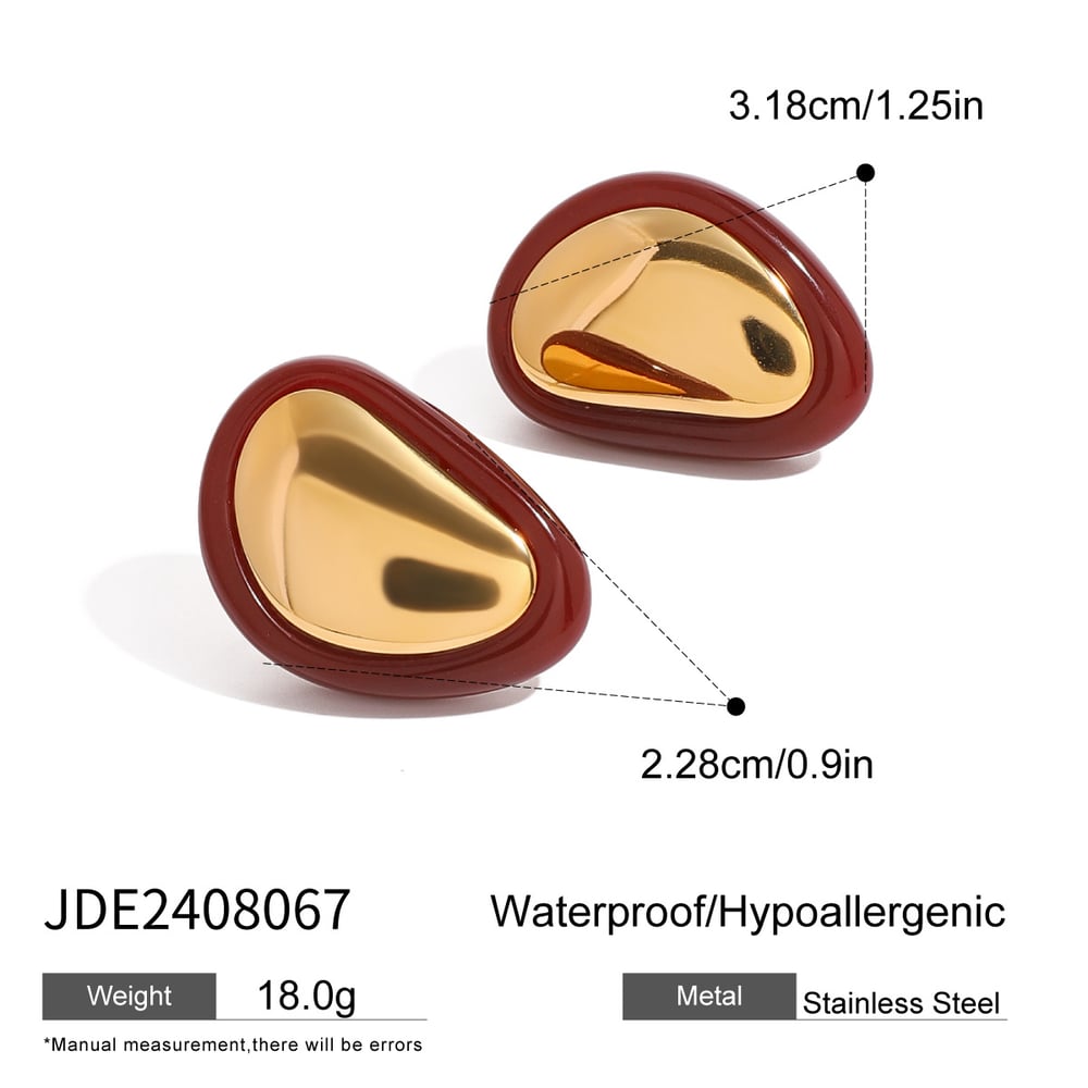 1 Pair Classic Stainless Steel Stud Earrings h5Picture2