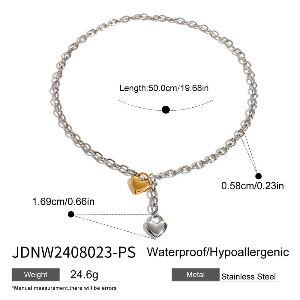 1 piece simple series sweet heart stainless steel  gold plated women charm bracelets h5Picture2