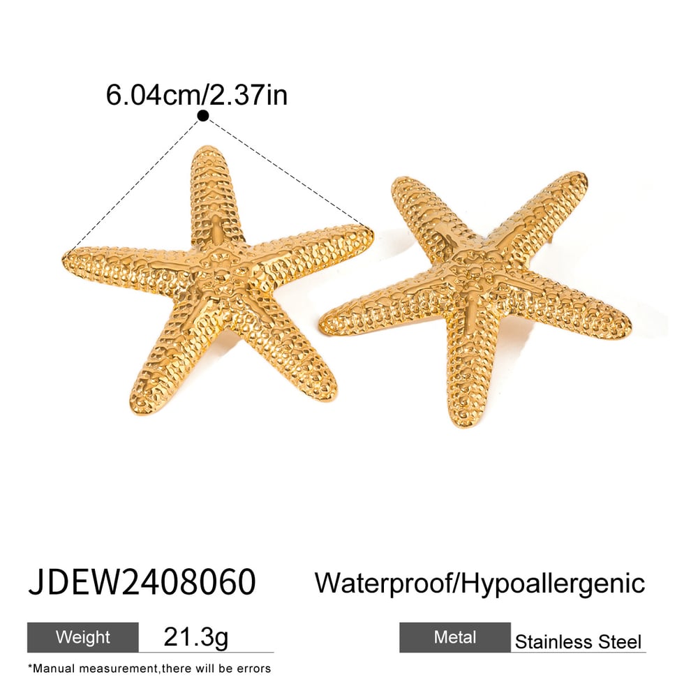 1 pair simple series vacation turtle stainless steel  gold plated women stud earrings h5Picture2