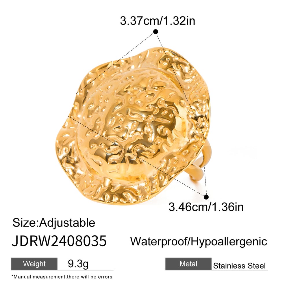 1 paio di orecchini da donna in acciaio inossidabile placcato oro , stile retrò, serie semplice h5Immagine2